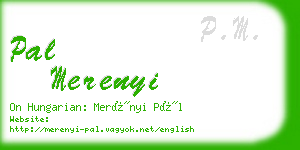 pal merenyi business card